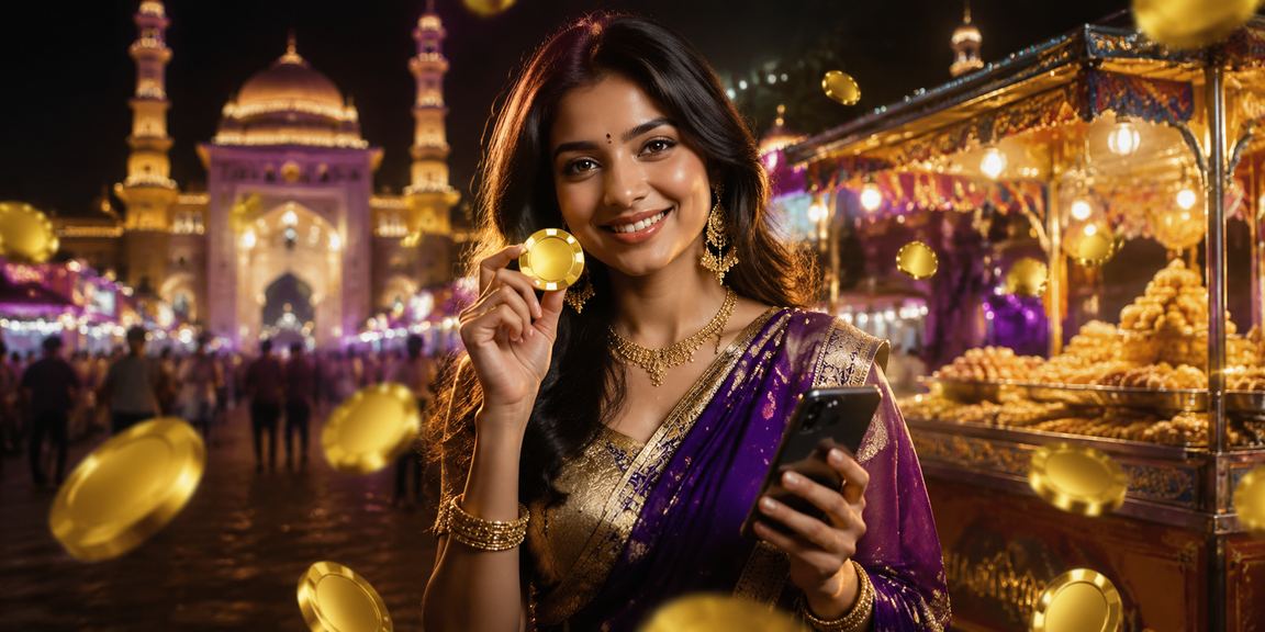Night market in Lucknow with lottery and festive atmosphere